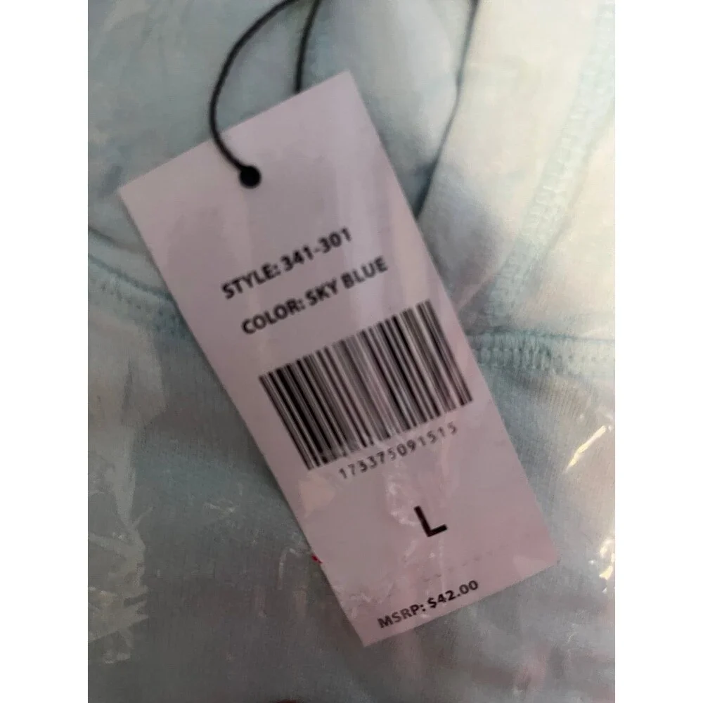 RingSpun Sky Blue Pullover Hoodie – Men’s Size L – New With Tags